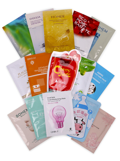 Набор корейских косметических тканевых масок Beauty in Box для лица ассорти 15 шт