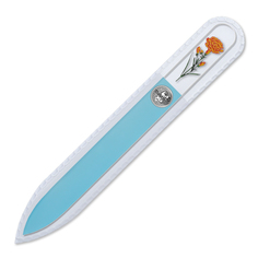 Пилка для ногтей BOHEMIA Czech Nail Files 115163 голубая с декором стекло