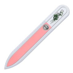 Пилка для ногтей BOHEMIA Czech Nail Files 115157 розовая с декором стекло