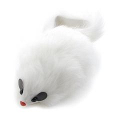 Игрушка для кошек Premium Pet Japan Мышка из натурального заячьего ворса (Белый)