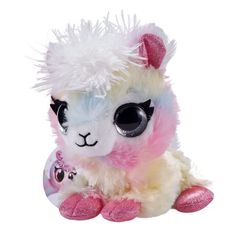 Мягкая игрушка ZURU Coco Surprise Плюшевый сюрприз Лама розовый, 27 см 9601-11