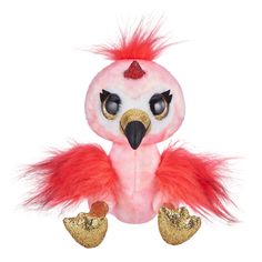 Мягкая игрушка ZURU Coco Surprise Плюшевый сюрприз Фламинго ярко-розовый, 27 см 9601-10