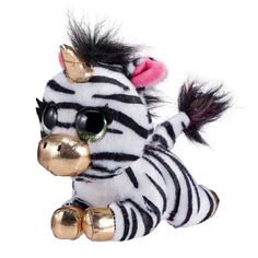 Мягкая игрушка ZURU Coco Surprise Плюшевый сюрприз Зебра черный/белый, 27 см 9608-5