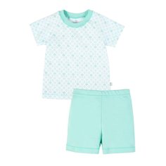 Пижама детская Мамуляндия цв. белый, мятный р.116 21-1702