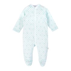Комбинезон детский Мамуляндия Мята Интерлок цв. белый, мятный р.68 21-17008