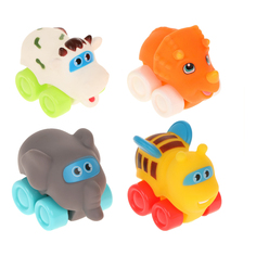 Игрушки-каталки Жирафики Веселая компания 6 х 6 см 4 шт