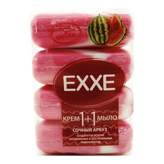 Крем-мыло Exxe 1+1 Сочный арбуз 90 г х 4 шт