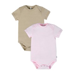 Комплект детский Мамуляндия боди 2шт. Рибана цв. розовый/бежевый р.80