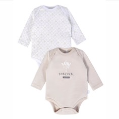 Комплект детский Мамуляндия боди 2шт. Интерлок цв.белый/бежевый р.86 21-15002 Кокос_86