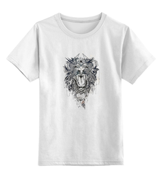 Детская футболка Printio Тигр.маска цв.белый р.140