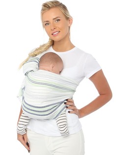 Слинг с кольцами Mums Era Лайн, полоса/син/салат, L36819