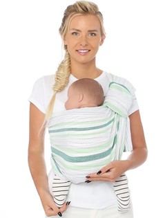 Слинг с кольцами Mums Era Лайн, полоса/салат/зеленый, L36821