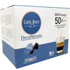 Кофе в капсулах Caffe Boasi "Decaffeinato", для кофемашины Dolce Gusto, без кофеина, 50 шт
