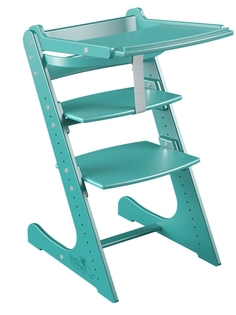 Стульчик для кормления Конек Горбунек Комфорт с жестким ограничителем Лазурный 87915
