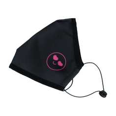 Маска для лица многоразовая неопреновая со смайлом черная МД СТМ