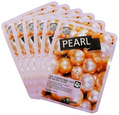 Тканевая маска для лица с жемчугом May Island Real Essence Mask Pack Pearl 10 шт