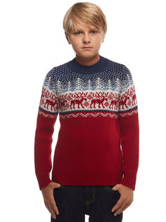 Джемпер детский Scandica Forest темно-красный р. 164-170