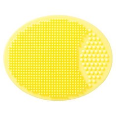 Терка-скраб для лица/тела овальная Желтая, силиконовая Fre Guasha