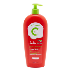 Гель для душа Cosmia Strawberry-Cherry детский 3 в 1 клубника-вишня 750 мл