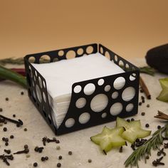 Салфетница MA-SL038-BY, металл, цвет чёрный Maesta