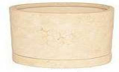 Горшок Овал № 2 бежевый No Brand