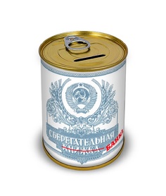 Копилка жестяная банка 9,5 х 7,6 см дизайн в ассортименте No Brand