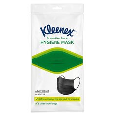 Маски одноразовые для взрослых Kleenex черные 5 шт.