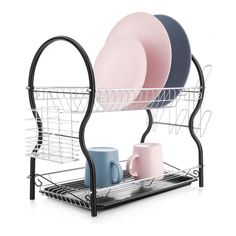 Сушилка для посуды 2-ярусная с поддоном Walmer Lucia, W14441126