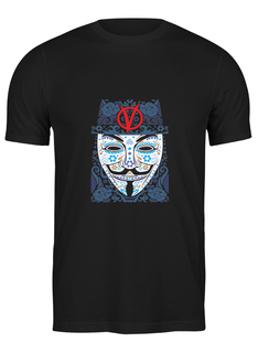 Футболка мужская Вендетта (маска гая фокса) 3703353 Printio черная XL
