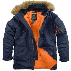 Куртка мужская Alpha Industries N-3B Parka Slim Fit синяя М
