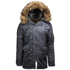 Куртка мужская Alpha Industries N-3B Parka Slim Fit Steel синяя XS