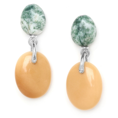 Серьги из бижутерного сплава с агатом/деревом Nature Bijoux NB20.2-12-75126