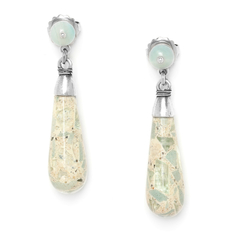 Серьги из бижутерного сплава с амазонитом/стеклом Nature Bijoux NB20.2-12-74930