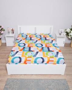 Простыня на резинке из поплина "Всё себе", Лоло, Размер: 90 х 200