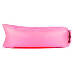 Надувной диван лежак Baziator P0003 220х70 см pink No Brand