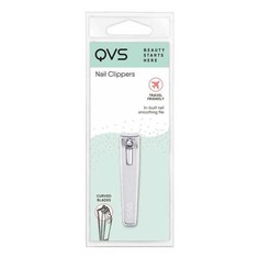 Кусачки для ногтей QVS с изогнутыми лезвиями и пилка