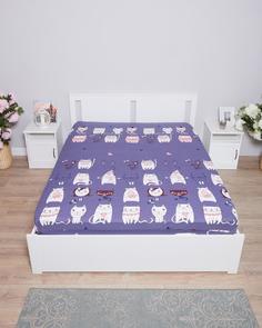 Простыня на резинке из поплина "Всё себе", Агидель, Размер: 140 х 200