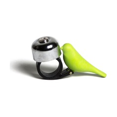 Велосипедный звонок Qualy Bird зеленый