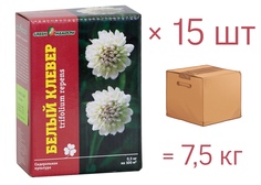 Семена сидерат Здоровый Сад КЛЕВЕР БЕЛЫЙ 0,5 кг (коробка) х 15 шт (7,5 кг)