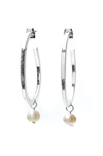 Серьги из бижутерного сплава с искусственным жемчугом Moon Paris MDN-1901-007