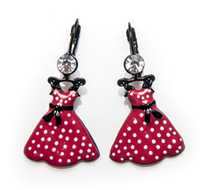 Серьги из бижутерного сплава с кристаллами Moon Paris C&C-BO12589