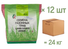 Семена газона Зеленый ковер Декоративный газон КОТТЕДЖ, 2 кг х 12 шт (24 кг)