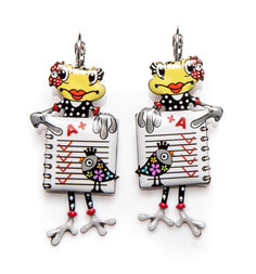 Серьги из бижутерного сплава с эмалью Moon Paris C&C-BO12987