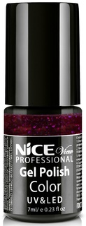 Гель-лак для ногтей Nice View UV & LED 95GL темно-бордовый шиммер 7 мл