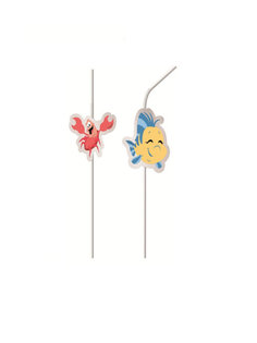 Трубочки для напитков Procos Ariel Under The Sea с декорацией 6 шт