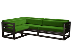 Угловой диван Магнус Угловой сосна Венге, Зеленый, вельвет, Левый АндерСон