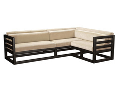 Угловой диван Магнус Угловой сосна Венге, Белый, вельвет, Правый АндерСон