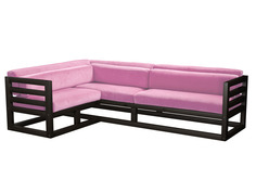 Угловой диван Магнус Угловой сосна Венге, Розовый, вельвет, Левый АндерСон