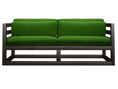 Прямой диван Магнус Мини сосна Венге, Зеленый, вельвет АндерСон