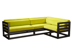 Угловой диван Магнус Угловой сосна Венге, Лимонный, вельвет, Правый АндерСон